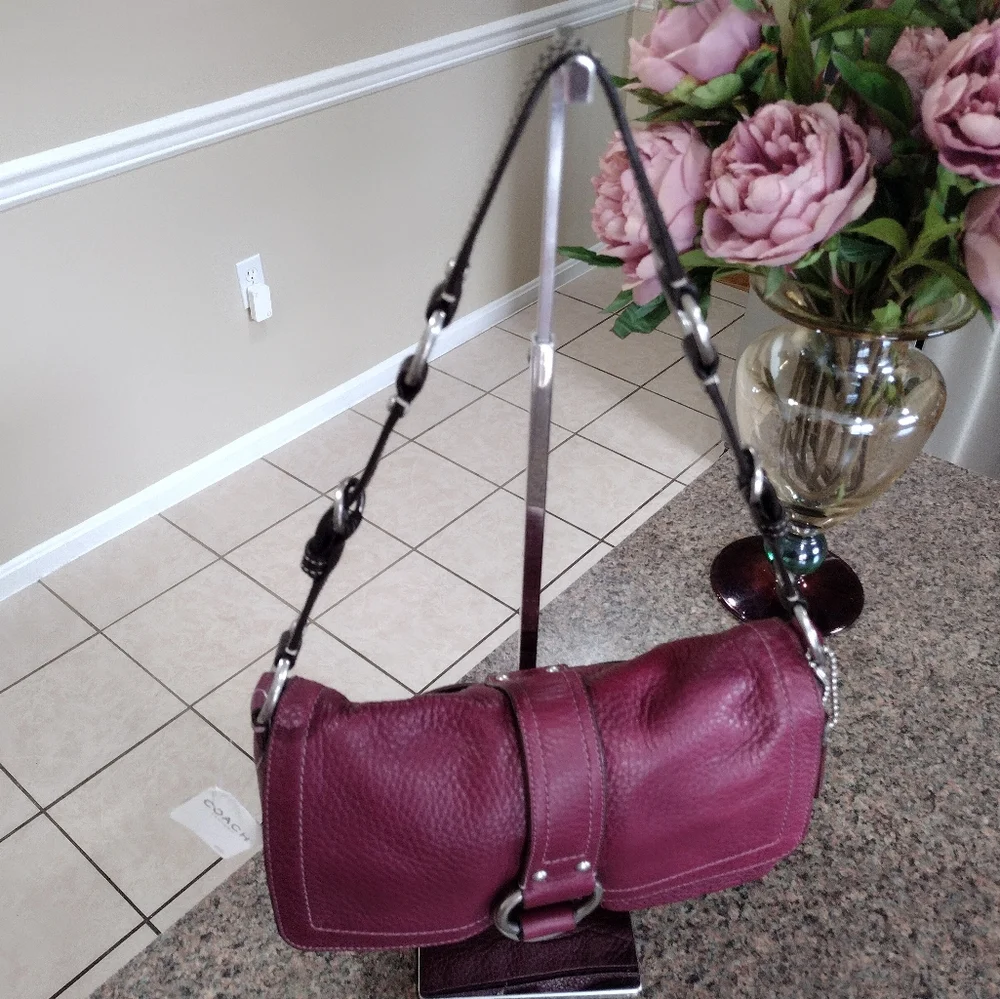 NWT Coach Chelsea Pebbled Leather Medium Shoulder Bag Purse Silver Hardw… - Picture 12 of 17